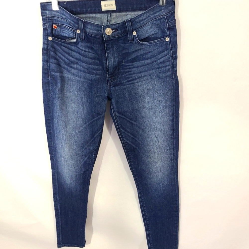 Hudson Women's Blue Jeans Size 27 Nico Midrise Ankle Super Skinny Rn 107906